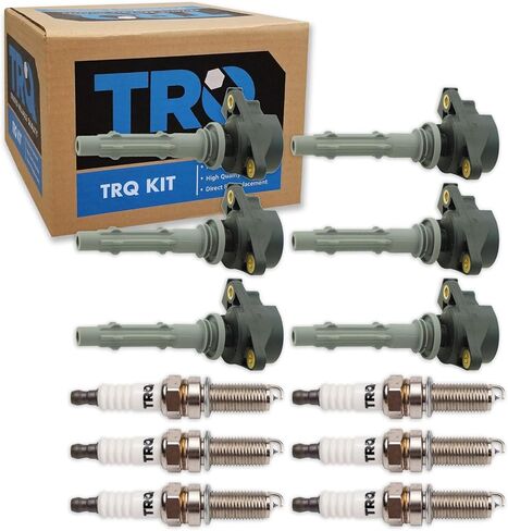 TRQ Ignition Coil & Spark Plug Kit 12 Piece Iridium Plugs Compatible with 2007-2008 Dodge Sprinter Freightliner 2500 3500 2005-2012 Mercedes-Benz C300 C350 CLK350 E350 GLK350 ML350 ML450 R350 SLK280 in Kuwait