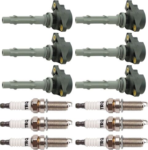 TRQ Ignition Coil & Spark Plug Kit 12 Piece Iridium Plugs Compatible with 2007-2008 Dodge Sprinter Freightliner 2500 3500 2005-2012 Mercedes-Benz C300 C350 CLK350 E350 GLK350 ML350 ML450 R350 SLK280 in Kuwait