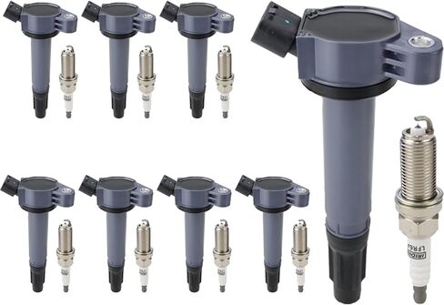 UF487 Ignition Coil 6619 Spark Plug Compatible with Toyota Land Cruiser Sequoia Tundra Lexus GX460 LS460 LS600h LX570 2007 2008 2009 2010 2011 2012 2013 2014 2015 2016 2017 2018 2019 2020 2021 in Saudi Arabia