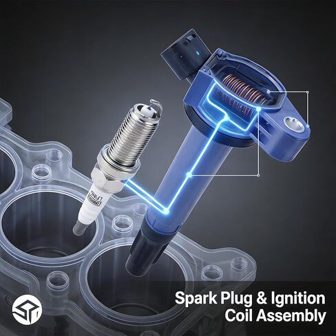 UF487 Ignition Coil 6619 Spark Plug Compatible with Toyota Land Cruiser Sequoia Tundra Lexus GX460 LS460 LS600h LX570 2007 2008 2009 2010 2011 2012 2013 2014 2015 2016 2017 2018 2019 2020 2021 in Saudi Arabia