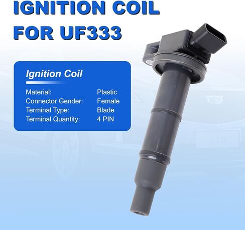 UF333 High-Performance Ignition Coils Set of 4 Compatible with 2001-2015 Toyota Camry/Corolla/RAV4/Highlander/Matrix/Solara, Scion tC/xB, Pontiac Vibe & Lexus HS250h 2.0L 2.4L L4 in Saudi Arabia