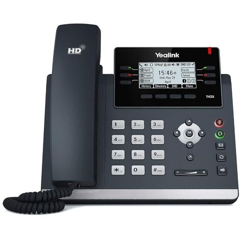 Yealink [2-Pack] T42S IP Phone, 12 Lines. 2.7-Inch Graphical LCD. Dual-Port Gigabit Ethernet, 802.3af PoE, Power Adapter Not Included (SIP-T42S-2) in Kuwait