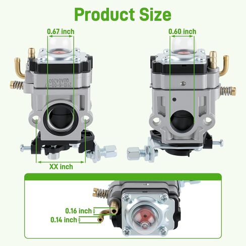 Ruixing OEM 300486 43cc Carburetor for Earthquake E43 Auger MC43 E43CE MC43E MD43 Tiller Cultivator Powermate PEA438 PCV43 Southland SCV43 SEA43 SEA438 Engine in Saudi Arabia