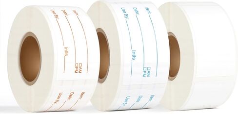 3 Rolls Food Labels, 1" x 2" Labels for Food Containers, Self-Adhesive Removable Freezer Labels for Dining Rooms, Kitchen Storage, Schools, Offices, Storage Rooms (Total of 1,000 Pieces) in Kuwait