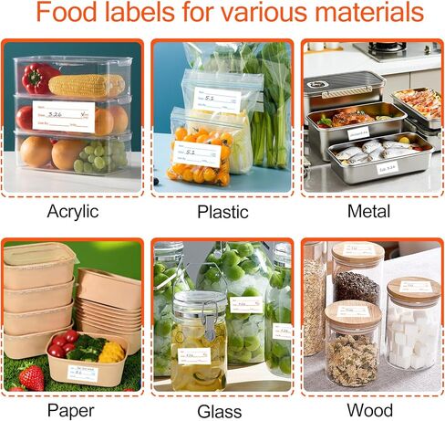 3 Rolls Food Labels, 1" x 2" Labels for Food Containers, Self-Adhesive Removable Freezer Labels for Dining Rooms, Kitchen Storage, Schools, Offices, Storage Rooms (Total of 1,000 Pieces) in Kuwait