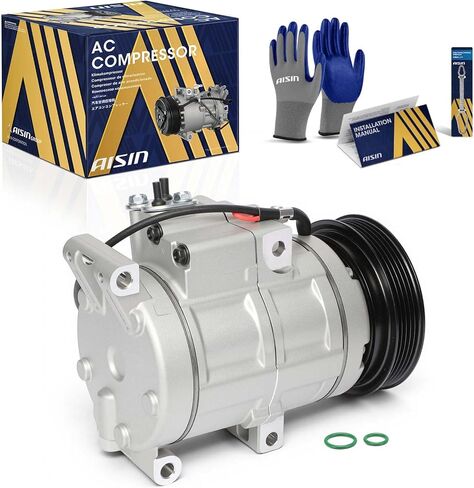 AISIN AFTERMARKET ACCZ-00711 Air Conditioner AC Compressor - Compatible with Mazda 3 2010-2013 2.0L, 3 Sport 2010-2013 2.0L - with 5-Pulley Groove, with Clutch in Kuwait
