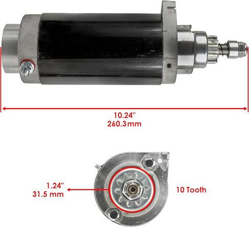 Caltric Starter Compatible with Mercury 90 90Hp 90Elpto 90Elpto Coastal 90Elpto Jet 65 1987-1999 in Kuwait