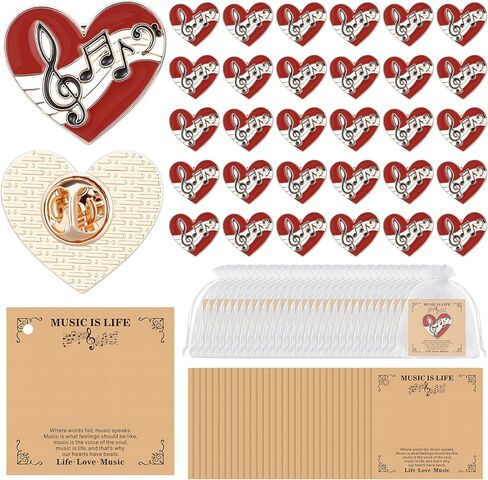 Liliaafar 60 Pcs Music Note Lapel Pins Musical Note Band Award Pins Cards Bulk for Musician Music Lover Teacher Graduation Gifts for Students in Saudi Arabia
