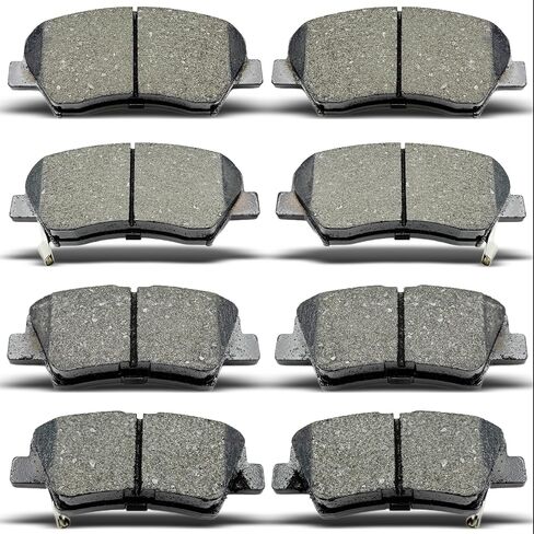 Front Rear Ceramic Brake Pads 8 Pieces Set fit for for 2011-2016 Hyundai Elantra,for 2012-2016 Hyundai Veloster,for 2014-2016 KIAforte/forte5/forte Koup in Saudi Arabia