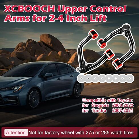 2-4" Lift Front Upper Control Arms Compatible with Toyota for Sequoia 2008-2022, for Tundra 2007-2021 in Saudi Arabia