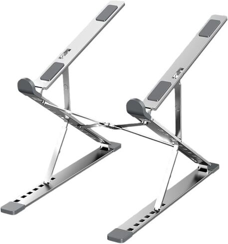 Adjustable Dual-Layer Laptop Stand, Aluminum Alloy Heat Dissipation Support, Ventilated Cooling Laptop Elevator for Summer Daily Working Gaming in Kuwait