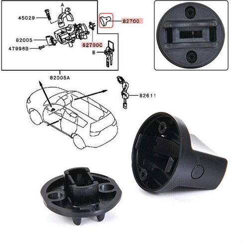 Keyless Ignition Start Switch Knob Cap Kit, Fits for Mitsubishi Lancer 2008-2017 Outlander in Saudi Arabia