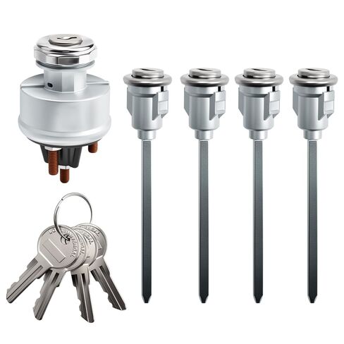 Ignition Start Switch Set with 4 Pcs Door Lock Cylinder and 4 Keys Compatible with Peterbilt 349 359 362 377 378 379 385 Truck Replace 30GN15 34RC156 23-09994C268 23-08598 in Saudi Arabia