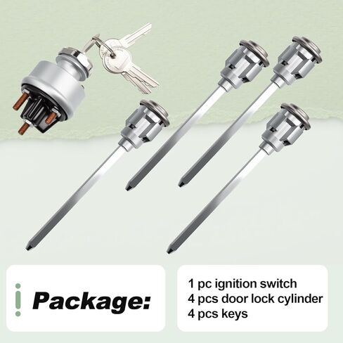 Ignition Start Switch Set with 4 Pcs Door Lock Cylinder and 4 Keys Compatible with Peterbilt 349 359 362 377 378 379 385 Truck Replace 30GN15 34RC156 23-09994C268 23-08598 in Saudi Arabia