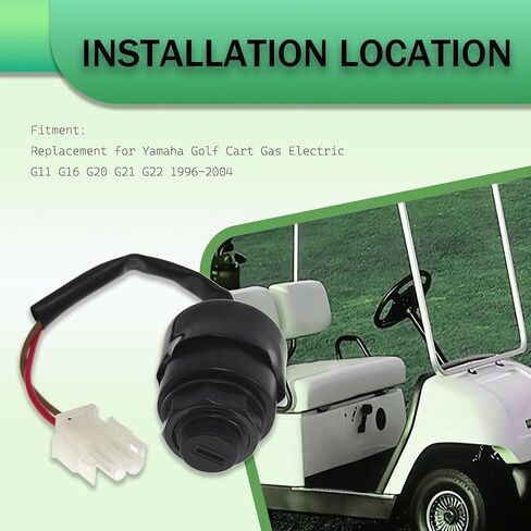 Ignition Key Switch JN8-82510-09 JN8-82510-01 Replacement for Yamaha Golf Cart Gas Electric G11 G16 G20 G21 G22 1996-2004 in Kuwait