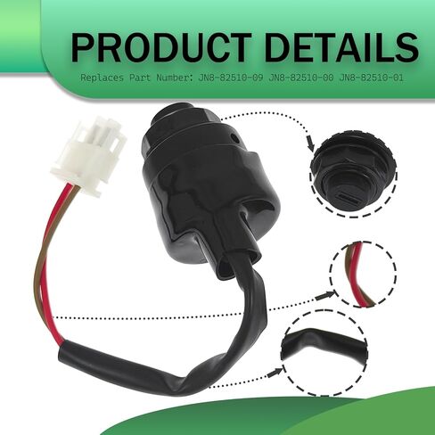 Ignition Key Switch JN8-82510-09 JN8-82510-01 Replacement for Yamaha Golf Cart Gas Electric G11 G16 G20 G21 G22 1996-2004 in Kuwait