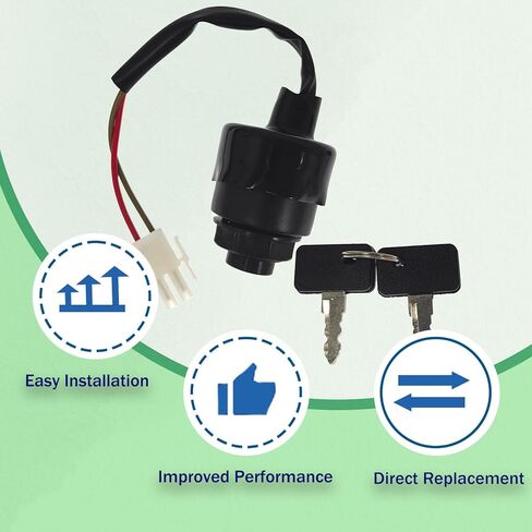 Ignition Key Switch JN8-82510-09 JN8-82510-01 Replacement for Yamaha Golf Cart Gas Electric G11 G16 G20 G21 G22 1996-2004 in Kuwait
