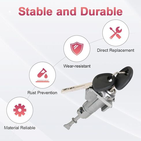 Front Door Lock Cylinder with 2 Keys Compatible with Kia Optima 1.6L L4 2016-2018, Optima 2.0L 2.4L L4 2011-2018 Left Driver Side Switch Tumbler Replacement for 81970-2TA00 819702TA00 in Saudi Arabia