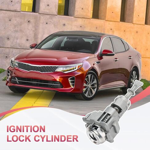 Front Door Lock Cylinder with 2 Keys Compatible with Kia Optima 1.6L L4 2016-2018, Optima 2.0L 2.4L L4 2011-2018 Left Driver Side Switch Tumbler Replacement for 81970-2TA00 819702TA00 in Saudi Arabia