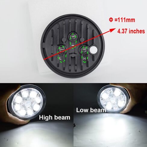LED Light 40W for Joh Deer Aircraft Landing Case IH Sealed Round 4.5 inch Bulb Headlight Hi/Lo Ford Caterpillar Massey Ferguson PAR36 4.5" Bulb x1 in Saudi Arabia