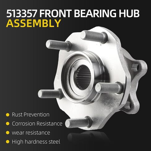 Dasbecan 513357 Front Wheel Bearing and Hub Assembly Fit for 2014-2023 Nissan Rogue, 2017-2022 Rogue Sport, 2017-2018 Nissan Qashqai, with ABS 1pcs in Kuwait