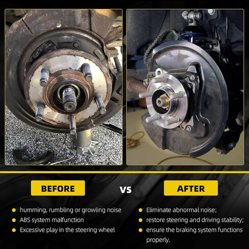 Dasbecan 513357 Front Wheel Bearing and Hub Assembly Fit for 2014-2023 Nissan Rogue, 2017-2022 Rogue Sport, 2017-2018 Nissan Qashqai, with ABS 1pcs in Kuwait