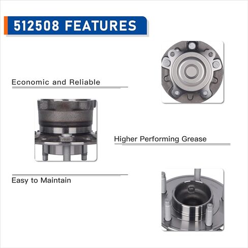 PAROD Pair 512508 Rear Wheel Hub Bearing Assembly Fit for Buick Verano 2014-2017, Chevy Cruze 2014-2015, Volt 2013-2015 in Kuwait