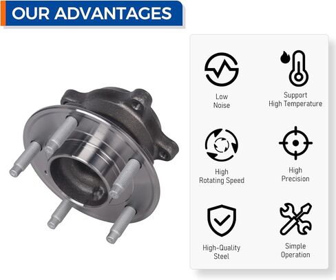 PAROD Pair 512508 Rear Wheel Hub Bearing Assembly Fit for Buick Verano 2014-2017, Chevy Cruze 2014-2015, Volt 2013-2015 in Kuwait