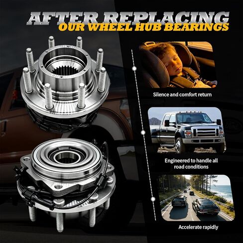 515130 2PC Front Wheel Hub and Bearing Assembly Compatible with F Series 250 F Series 350 2011-2016 in Kuwait