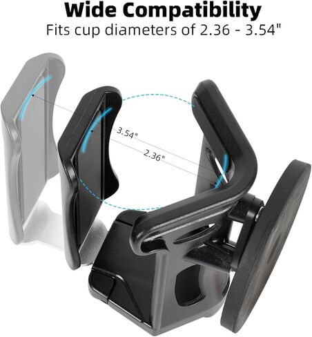Heavy-Duty Magnetic Cup Holder for Tractor, [3.5" Base, 88lb Force], Upgraded Adjustable Drink Holder for Large Water Bottles (2.36-3.54" Dia), Cup Holder for Mower, School Bus, Truck, Golf Cart in Saudi Arabia