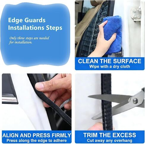 32.8Ft(10M) Car Door Edge Guards Rubber, No Glue, U Shape Car Door Protector Universal Fit for Most Sedans & SUVs in Saudi Arabia