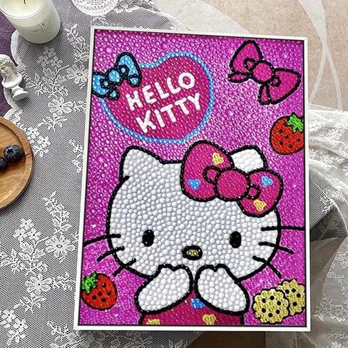 5D Diamond Art Kits for Kids Beginners with Framed, Full Drill 5D Cartoon Diamond Painting Kits for Beginners, DIY Paintings Kits for Kids Ages 8-12, Home Wall Decor 6x6 Inch, with 1 Wooden Frame in Kuwait