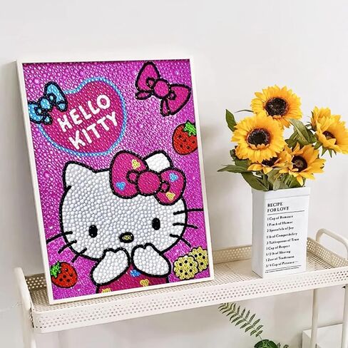 5D Diamond Art Kits for Kids Beginners with Framed, Full Drill 5D Cartoon Diamond Painting Kits for Beginners, DIY Paintings Kits for Kids Ages 8-12, Home Wall Decor 6x6 Inch, with 1 Wooden Frame in Kuwait