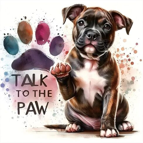 KUKUDEM Dog Diamond Painting Kits for Adults, Diamond Art Kits for Beginners, 5D DIY Full Drill Gem Craft for Home Decor Gift 12x12inch in Kuwait