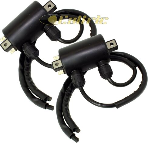 Caltric 2-Pack Double Line Ignition Coil Compatible with Kawasaki Vn750 Vn-750 Vulcan 750 1986-2006 in Kuwait