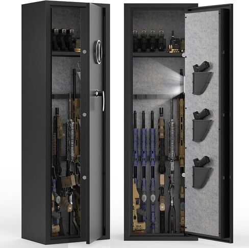 EMAXEE 5-8 Gun Safe Rifle, Gun Safes for Home Rifle and Pistols, Gun Cabinet with Privacy Virtual Password and Alarm Function, Rifle Safe with Removable Shelves in Saudi Arabia