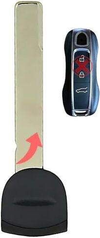 1x New Replacement Proxy Key Fob Remote Uncut Insert Blade Compatible with & Fit for Porsche - MPN IYZ-PK3-03 in Kuwait