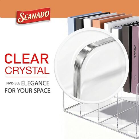 Clear Acrylic Magazine File Holder with 3 Vertical Compartments Desk Organizer Book Rack for Home Office Desk Sorter Paper Folder Stand Bookshelf Accessories Storage in Saudi Arabia