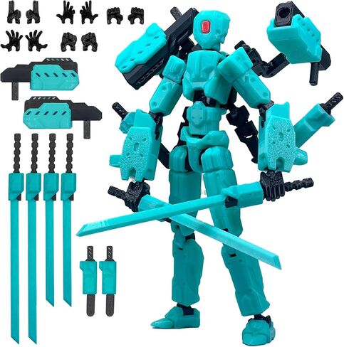 8 inch T13 (Assembly Completed) Action Figure Set,T 13 Action Figure Multi-Articular Mobile Robot Nova T-13,Desktop Decorations for Game Lovers Toys (Black) in Saudi Arabia