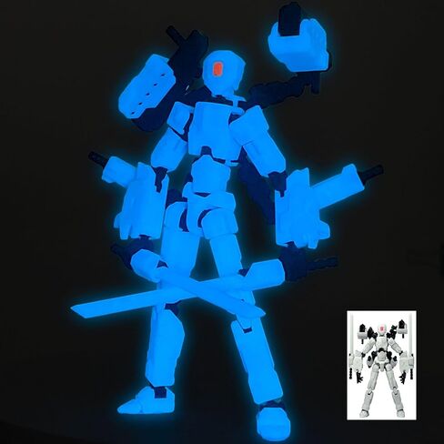 8 inch T13 (Assembly Completed) Action Figure Set,T 13 Action Figure Multi-Articular Mobile Robot Nova T-13,Desktop Decorations for Game Lovers Toys (Black) in Saudi Arabia
