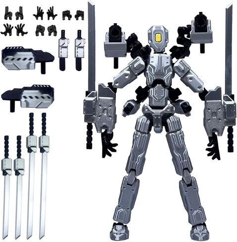 8 inch T13 (Assembly Completed) Action Figure Set,T 13 Action Figure Multi-Articular Mobile Robot Nova T-13,Desktop Decorations for Game Lovers Toys (Black) in Saudi Arabia