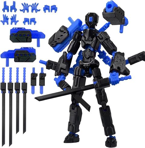 8 inch T13 (Assembly Completed) Action Figure Set,T 13 Action Figure Multi-Articular Mobile Robot Nova T-13,Desktop Decorations for Game Lovers Toys (Black) in Saudi Arabia
