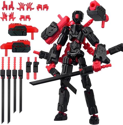 8 inch T13 (Assembly Completed) Action Figure Set,T 13 Action Figure Multi-Articular Mobile Robot Nova T-13,Desktop Decorations for Game Lovers Toys (Black) in Saudi Arabia