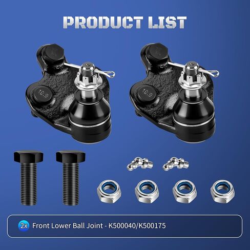 مجموعة من 2 مفصل كروي أمامي سفلي متوافق مع Toyota Corolla 2009-2019، Matrix 2003-2013، Pontiac Vibe 2003-2010، Scion tC 2005-2010 يستبدل K500040، K500175، K80595 in Kuwait