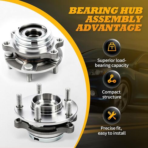 513296 Pair Front Wheel Hub and Bearing Assembly Compatible with Altima 2007-2018 Maxima 2016-2021 Murano 2009-2018 Pathfinder 2013-2020 JX35 2013 5Lug in Kuwait