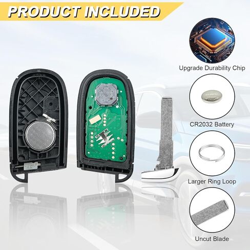 Vurkcy Key Fob Replacement for 2015-2022 Jeep Renegade Car Keyless Entry Remote Control, M3N-40821302 M3N40821302, 4 Buttons in Kuwait