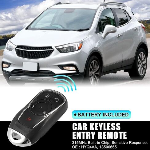 X AUTOHAUX استبدال دخول بدون مفتاح مفتاح السيارة عن بعد فوب 315MHz HYQ4AA 13506665 ل بويك إنكور 2017 2018 2019 2020 4 أزرار in Kuwait