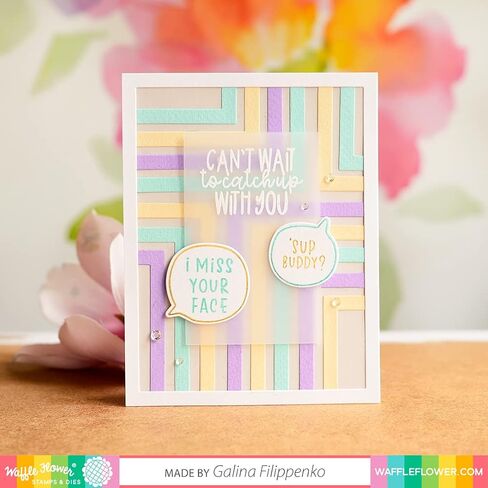 Waffle Flower Nesting Rectangle Frames Die - The Nesting Rectangle Frames Die Set is a Must-Have for Your Crafty Toolbox! This Collection of Dies cuts Solid Rectangular Frames in 5 Sizes! in Kuwait