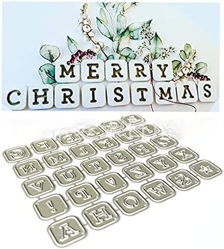 1 Pcs Small Square Letters Cutting Dies,DIY Scrapbooking Artist Metal Cutting Dies Stencils for DIY Scrapbooking Album Paper Cards Making Decorative Crafts Supplies 2019 New Diecut in Kuwait