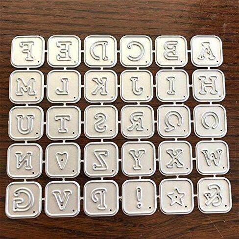 1 Pcs Small Square Letters Cutting Dies,DIY Scrapbooking Artist Metal Cutting Dies Stencils for DIY Scrapbooking Album Paper Cards Making Decorative Crafts Supplies 2019 New Diecut in Kuwait